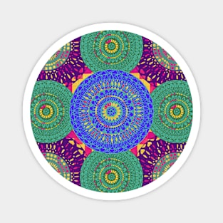 Mandala Purple and Green Magnet